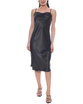 Bebe Satin Cowl Midi Dress
