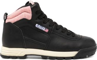 Autry Malga Mid Boot - Heren - Sneakers - Zwart - 45 EU - Leer - Schoenen