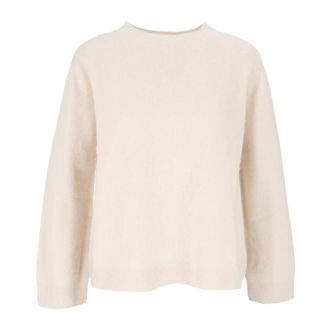 Max Mara Jersey de cuello redondo en lana y cachemir - Sweatshirts & Hoodies - Mujer - Azul - XS