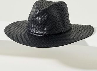 Wyeth Nyc Woven Leather Rancher Hat