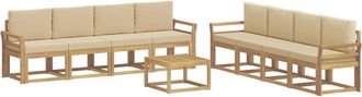 vidaXL Conjunto De Sof&aacute;s De Exterior 9 Uds. Y Beige Vidaxl