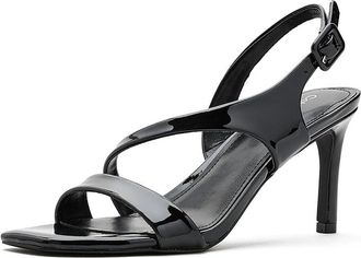 Calvin Klein Hezey Womens Dress Sandals Black Patent : 7.5 M, Faux Leather