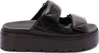 Prada Padded Mules - Womens - Leather