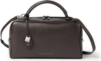 Brunello Cucinelli Nappa Boston Explorer bag in Rust Brown at Nordstrom