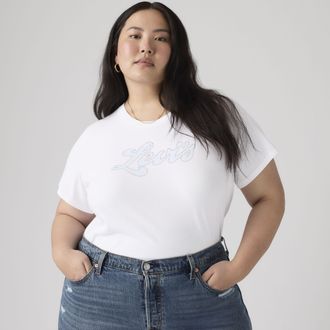 Levi's Perfect Logo Tee (Plus Size) - Womens - 1X - White