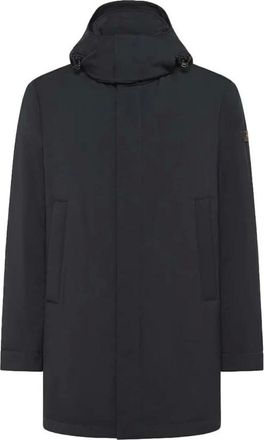 Peuterey Zwarte jas voor mannen Aw24 - Heren - Mantels - Zwart - Maat: 3XL Poliester