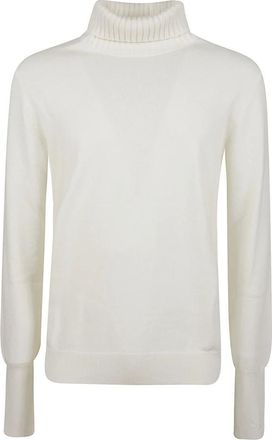 Ballantyne Trui met coltrui en plain steek - Heren - Cashmere truien - Wit - M - Kasjmier - Truien & Vesten