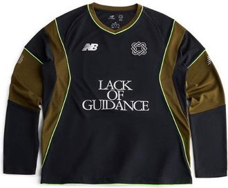 New Balance Uomo NB x Lack of Guidance Long Sleeve Jersey in Nero/Marrone, Poliestere, Taglia L
