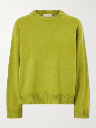 The Elder Statesman Pullover In Cashmere Zuma - Verde