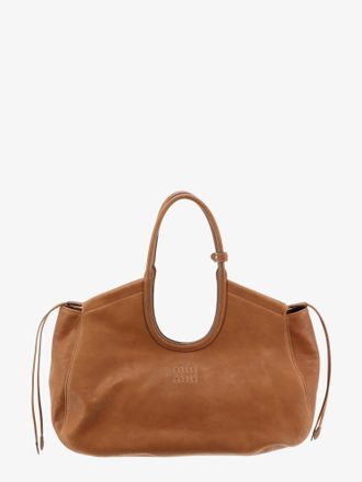 Miu Miu Borsa a mano Ivy in pelle con logo lettering frontale - MIU MIU - gender_Woman