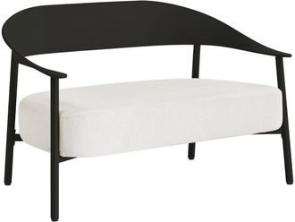 Habitat et Jardin Sof&aacute; De Jard&iacute;n De Pl&aacute;stico Y Metal <> - 2 Plazas - Negro