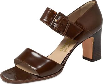 Ferragamo Leren sandalen met gesp - Bruin