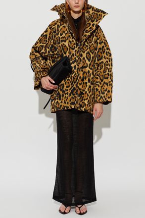 Alaia Jacket With A Stand-up Collar, Womens, Brown