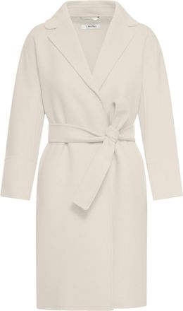 Max Mara ARONA SHORT COAT IN IVORY WOOL - Smaxmara - Woman
