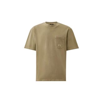 C.P. Company T-Shirts, male, Beige, Size: XL 24/1 Piquet Pigment Dyed Short Sleeve T-Shirt