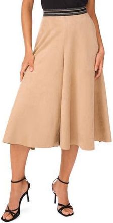 Halogen Faux Suede Wide Leg Culottes in Nomad Camel at Nordstrom Rack, Size X-Large