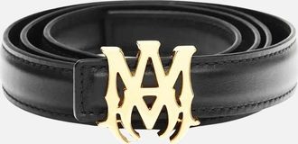 Amiri Mens Amiri MA 2CM Gold Belt in Black - Size: 85 cm