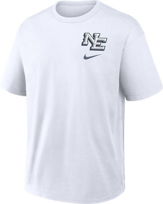 Nike New England Patriots Rivalries Collection Max90 Nike Mens NFL T-Shirt in White | 04T610A8K-U99