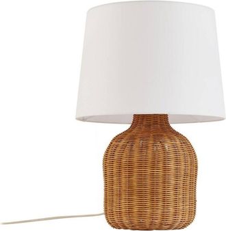 Lindby Lindby Lámpara de mesa Lirenda en Blanco Madera