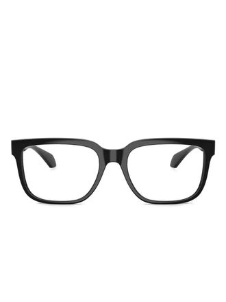 Versace Medusa-embellishment square-frame glasses - Black