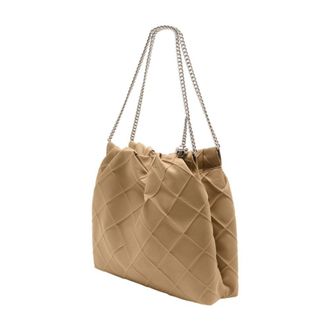 Tory Burch Womens Fleming Shoulder Bag Beige Synthetic