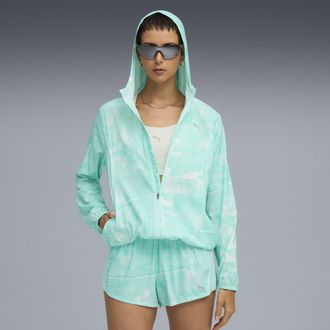 Puma Giacca in tessuto RUN VELOCITY da donna, Abbigliamento, Verde, XS