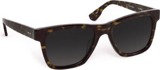 Krewe Unisex Rory Square Polarized Sunglasses In Tortuga Noir Polarized