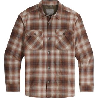 Royal Robbins Snowcap Plaid Fleece Lined Shirt in Seal Brown Plaid at Nordstrom, Size Xx-Large