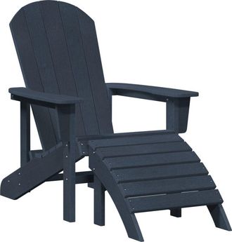 vidaXL Silla Adirondack Azul Marino 74 X 82 X 92cm Pl&aacute;stico Vidaxl