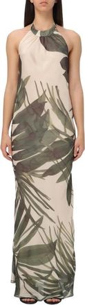 Hanita Elegante Maxi Jurk All-Over Print - Dames - Maxi kleedjes - Veelkleurig - S - Kleedjes