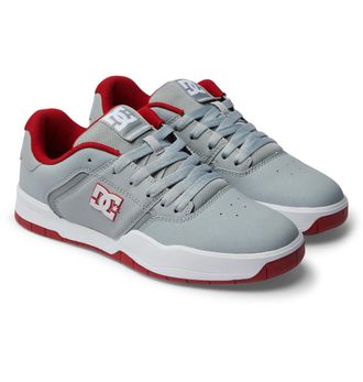 DC Sneaker DC SHOES Central, Herren, Gr. 8(40,5), rot (grau, rot), Obermaterial:Obermaterial: Leder / Futter: Textil / Aussensohle: Gummi;, Schuhe Sneake