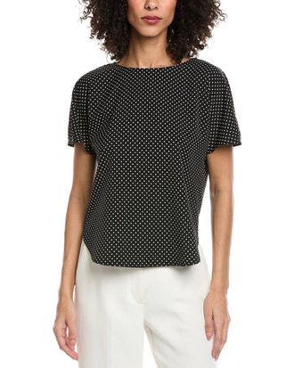 Anne Klein Petite Bateau Neck Blouse