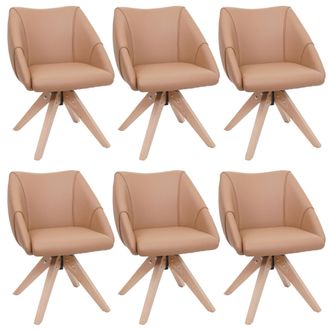 Hhg [nunca Usado] Juego De 6 Sillas De Comedor Hhg-525, Sillas De Cocina, Sillas Giratorias, Sillas Tapizadas, Sillas De Mesa De Comedor, Giratorias, De M