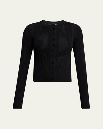 Proenza Schouler Currin Column Rib Button Down Top