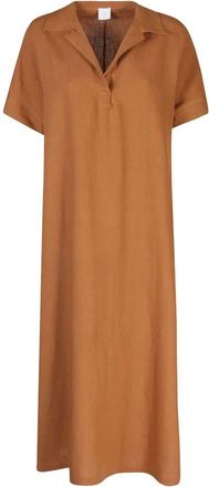 Eleventy Kleedjes, Dames, Bruin, M, Midi Kleedjes