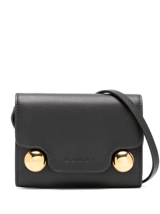 Marni Portafoglio con logo goffrato - Nero
