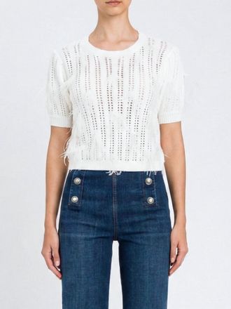 Twinset Top in maglia Twinset con piume