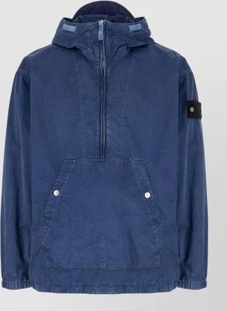 Stone Island hooded jacket elastic cuffs front pocket
