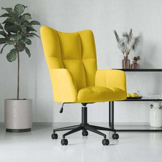 vidaXL Poltrona Relax Giallo Senape In Velluto - Vidaxl