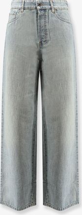 Miu Miu Jeans in cotone con ricamo Logo Lettering - MIU MIU - gender_Woman