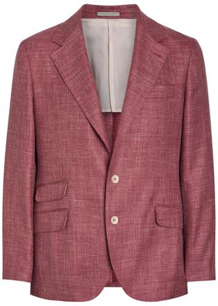Brunello Cucinelli Wool and Silk-blend Blazer - Coral - 50 (IT50 / L)