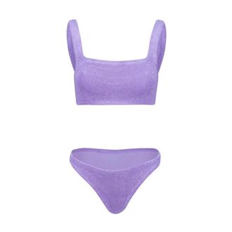 Hunza G Dames, Badkleding, Paars, Maat: ONE Size Polyamide