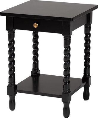 Baxton Studio Niklas Nightstand With Twisted Legs
