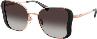 Coach HC7188 CDP51 94078G Womens Sunglasses Gold Size 50