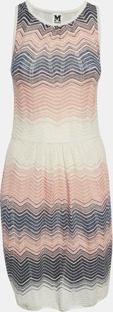 M Missoni Multicolor Zig Zag Knit Sleeveless Mini Dress