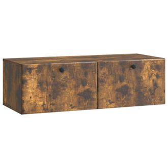 vidaXL Mueble De Tv De Pared 98 X 41 X 30 Cm Roble Ahumado Vidaxl