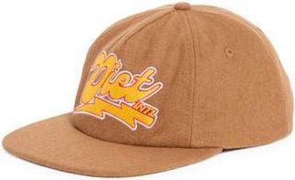 Diet Starts Monday Bolt Logo Embroidered Wool Hat in Brown at Nordstrom Rack