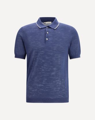 Brooksfield Linen blend Polo Male 48