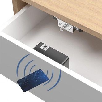 OEM Cerradura Inteligente Para Armarios, Invisible, Cerraduras Magn&eacute;ticas Para Armarios, Bater&iacute;a No Incluida, Estante Oculto Para Armario, Negro