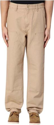 Carhartt Work in Progress Double Knee Pant - Heren - Straight fit broeken - Beige - W34 - Katoen - Broeken